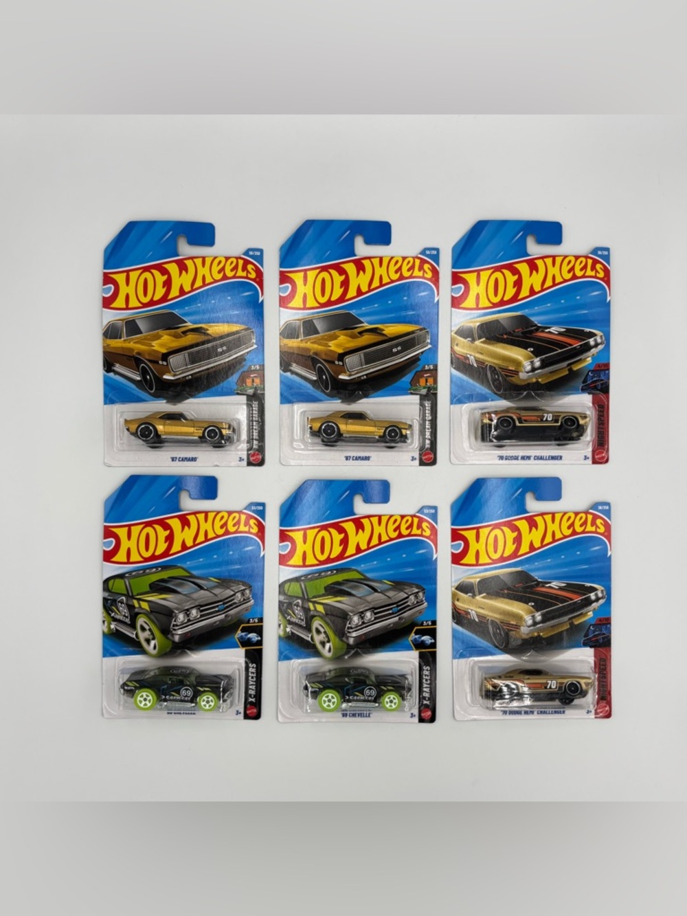 RARE Hotwheels Car Toy Lot- ‘67 Camaro ‘69 Chevelle ‘70 Dodge Hemi Challenger